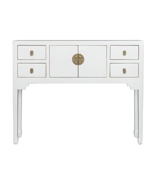 Fine Asianliving PREORDER WEEK 19 Chinese Sidetable Sneeuw Wit - Orientique Collectie B100xD26xH80cm