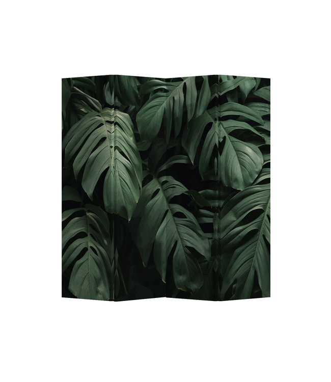 Paravent Interieur L160xH180cm 4 Panneaux Feuilles Botaniques