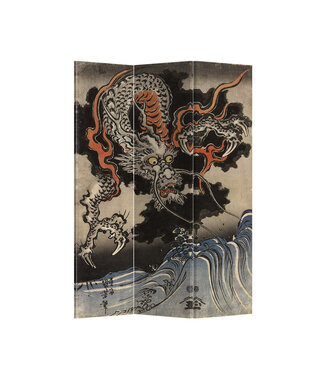 Fine Asianliving Biombo Japones Separador Anch.120xAlt.180cm Dragón Japonés