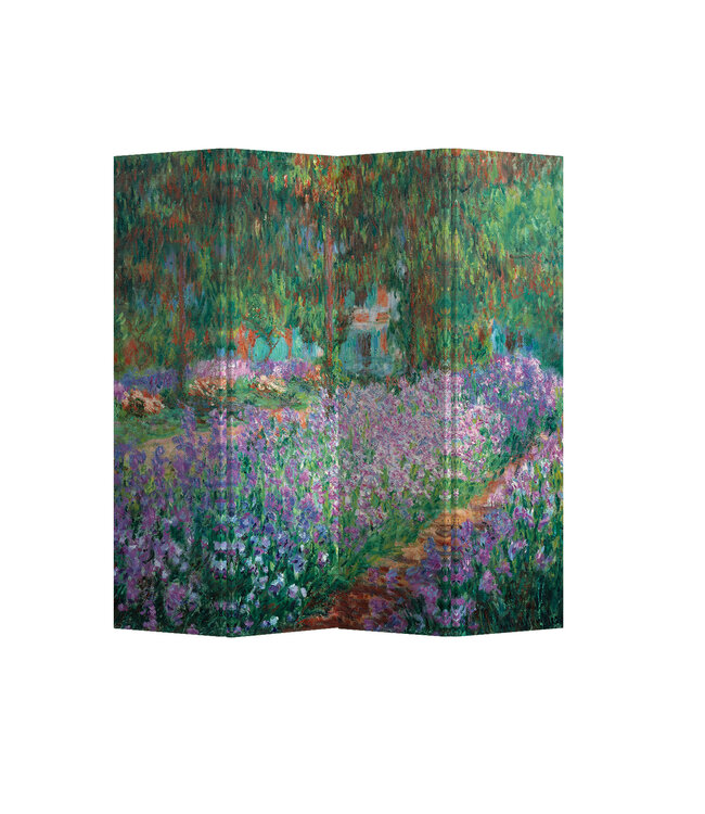 Paravent Raumteiler Monet Der Garten des Künstlers in Giverny B160xH180cm 4-teilig