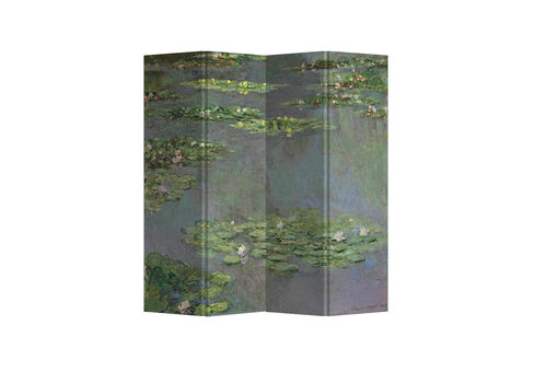 Fine Asianliving Kamerscherm Scheidingswand B160xH180cm 4 Panelen Water Lilies Claude Monet