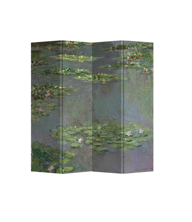 Kamerscherm Scheidingswand B160xH180cm 4 Panelen Water Lilies Claude Monet