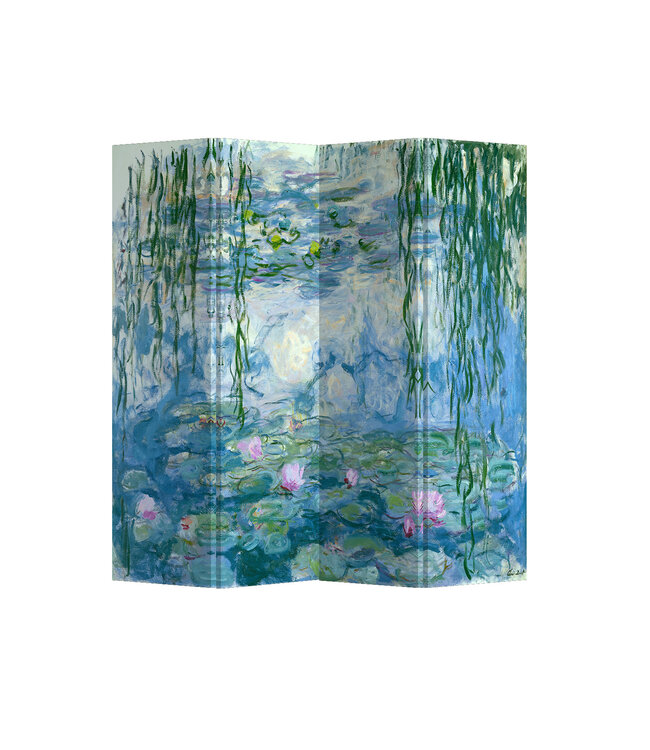 Kamerscherm B160xH180cm 4 Panelen Waterlelies Claude Monet