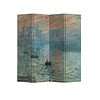 Fine Asianliving Kamerscherm Scheidingswand B160xH180cm 4 Panelen Zonopkomst Claude Monet