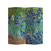 Fine Asianliving Paravent Interieur L160xH180cm Cloison Amovible Van Gogh Iris 4 Panneaux