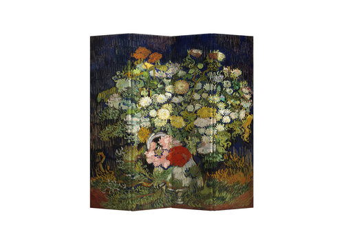 Fine Asianliving Kamerscherm B160xH180cm 4 Panelen Still Life with Flowers van Gogh
