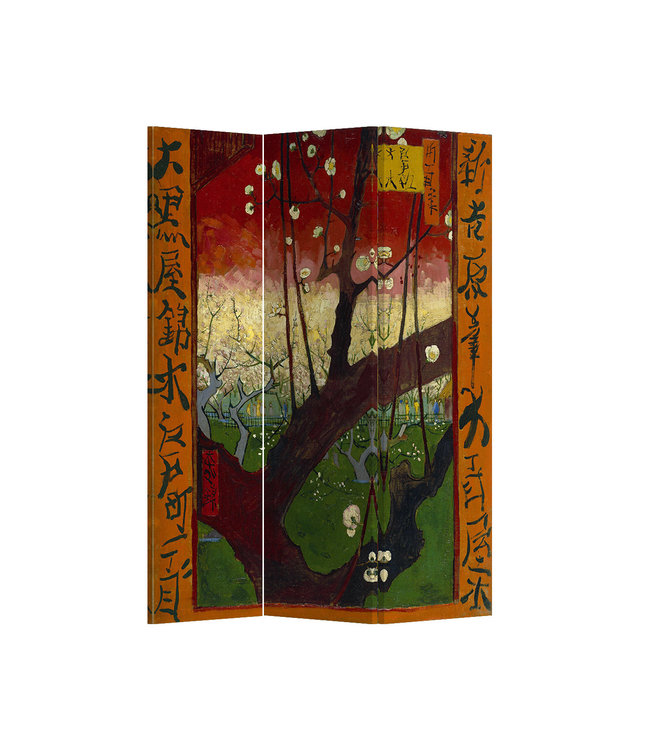 Room Divider W120xH180cm Flowering Plum Tree Van Gogh Inspiration from Japan