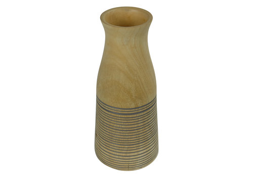 Fine Asianliving Decorative Vase Mango Wood Handmade in Thailand Grey