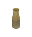 Japandi Vase Mangoholz Handgeschnitzt Grau D7xH23cm