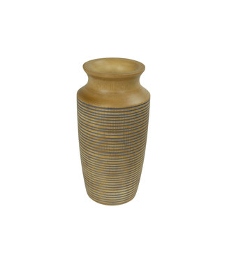 Fine Asianliving Decorative Vase Mango Wood Handmade in Thailand Grey