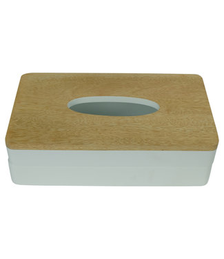 Fine Asianliving Caja de Pañuelos Madera de Mango Natural Hecho a Mano en Tailandia An27xP16xAl8cm