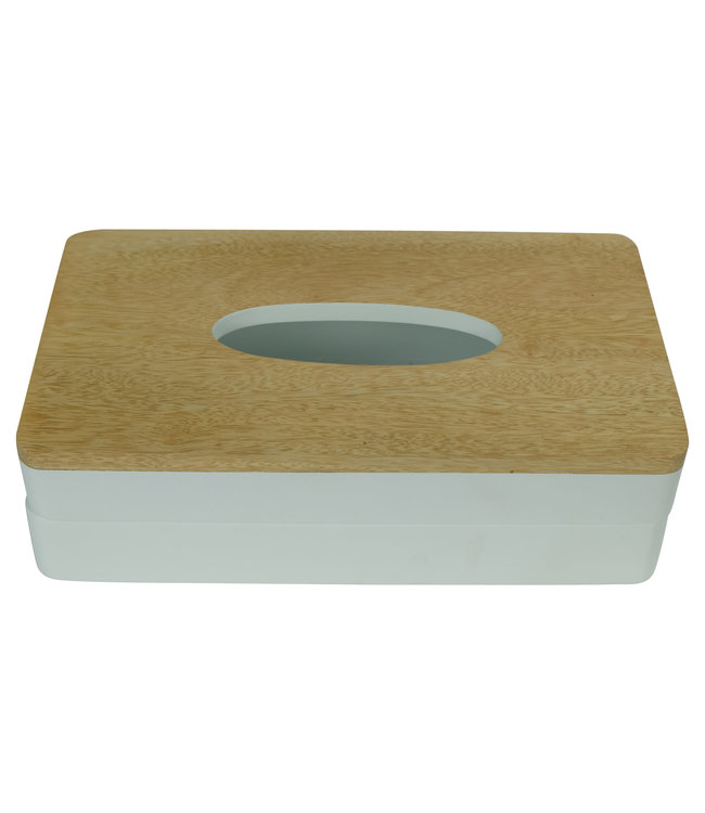 Tissue Box Mango Wood Natural Handmade in Thailand W27xD16xH8cm