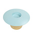 Japandi Kaarshouder Mangohout Handgemaakt Blauw D13xH8cm