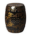 Fine Asianliving Tabouret Céramique Dragon Chinois Or Noir D33xH45cm