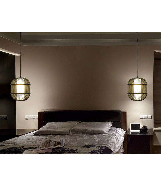 Suspension en Bambou Noir Fait Main - Dylan D35xH50cm