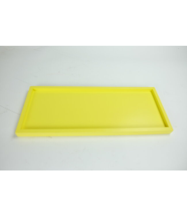 Decorative Tray Mangowood Handmade in Thailand Yellow