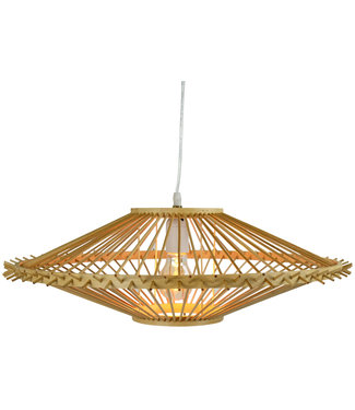 Fine Asianliving Bamboo Pendant Light Lampshade Handmade - Zoe W55xD55xH18cm