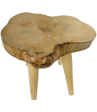 Fine Asianliving Side Table Solid Mango Wood Handmade in Thailand Natural