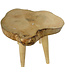 Table basse tronc d'arbre en bois de manguier massif de Thaïlande