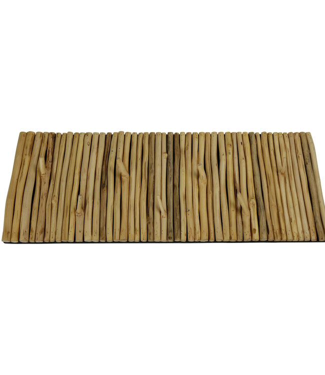 Houten Wandkapstok Massief Mangosteenwood Handgemaakt Thailand L80xB30xH5cm