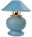Fine Asianliving Lampe de Table en Bambou Spirale Fait Main Bleue 37x37x40cm
