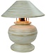 Bamboo Table Lamp Spiral Handmade White D37xH40cm