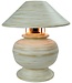 Fine Asianliving Tischlampe Bambus Spirale Handgefertigt Weiß 37x37x40cm