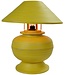 Fine Asianliving Lampe de Table en Bambou Spirale Fait Main Jaune 37x37x40cm