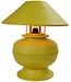 Lampe de Table en Bambou Spirale Fait Main Jaune 37x37x40cm