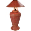 Fine Asianliving Lampe de Table en Bambou Spirale Fait Main Rouge 40x40x65cm