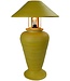 Lampe de Table en Bambou Spirale Fait Main Jaune 40x40x65cm