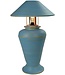 Fine Asianliving Lampe de Table en Bambou Spirale Fait Main Bleue 40x40x65cm