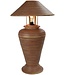 Fine Asianliving Lampe de Table en Bambou Spirale Fait Main Brun 40x40x65cm