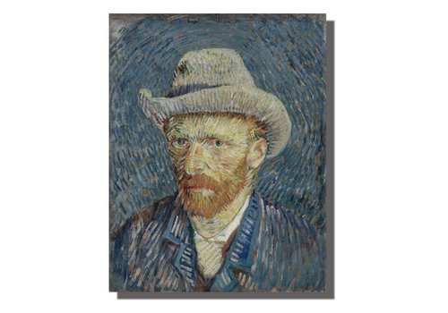 Fine Asianliving Impression sur Toile d'Art Mural 70x90cm Portrait Van Gogh Embelli à La Main Giclée Fait à La Main