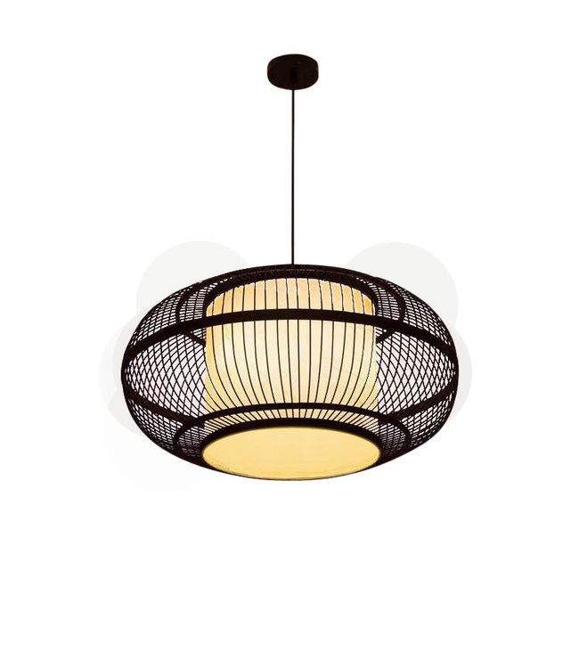 Suspension en Bambou Noir Fait Main - Jake D60xH30cm