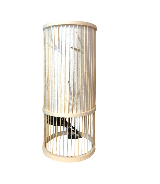 Bambus Tischlampe Handgefertigt - Ella D18xH42cm