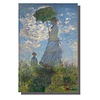 Fine Asianliving Schilderij Wall Art Canvas Print 120x80cm Vrouw Met Parasol Claude Monet Handgemaakt Giclee