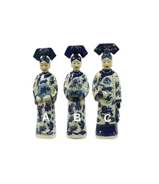 Fine Asianliving Estatuilla de Porcelana De La Emperatriz China, Tres Concubinas, Estatuas de La Dinastía Qing, Juego Hecho a Mano/3