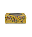 Boîte de Mouchoirs Chinoise Porcelaine Jaune Fleurs L23xP9xH14cm