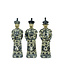 Chinesischer Kaiser Porzellanfigur Drei Generationen Qing Dynastie Statuen Handgefertigtes Set/3 B12xT10xH42cm