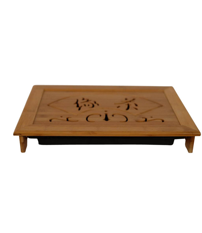 Tea Tray Bamboo with Chinese Characters "Tea Time" W46xD30xH5cm