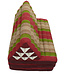 Coussin Thaïlandais Triangulaire Matelas 3 Parties XXXL 80x190x7cm Rouge Vert