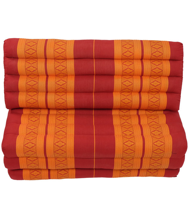Coussin Thaïlandais Triangulaire Matelas 3 Parties XXXL 90x190cm Orange