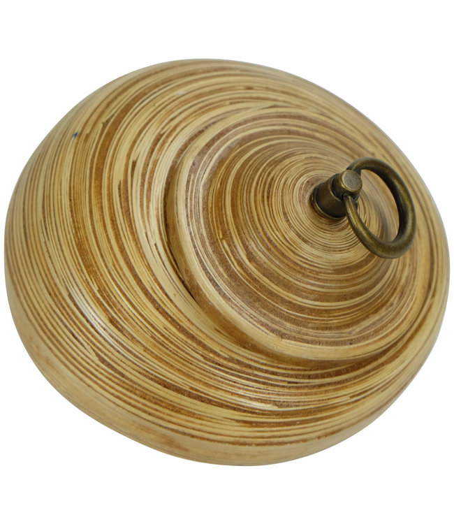 Thaise Pot Met Deksel Bamboe 8 inch Handgemaakt in Thailand Naturel