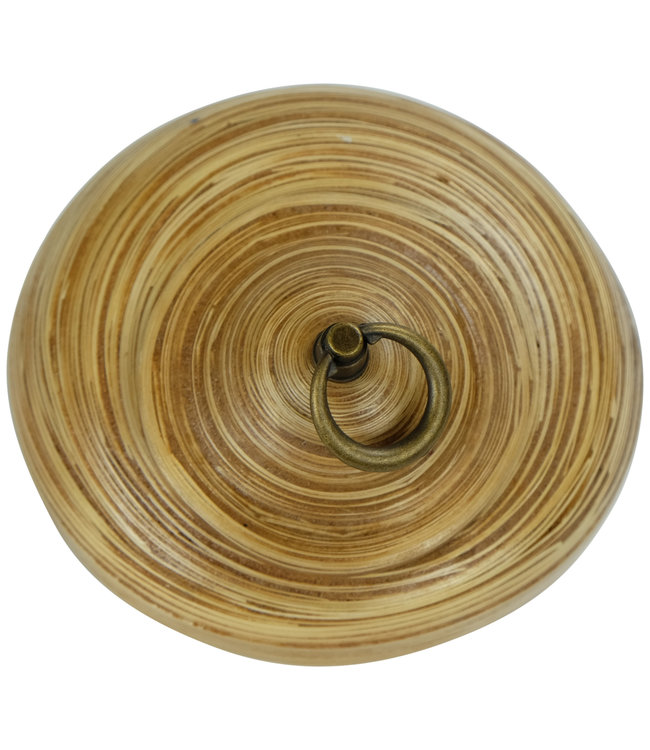 Thaise Pot Met Deksel Bamboe 8 inch Handgemaakt in Thailand Naturel