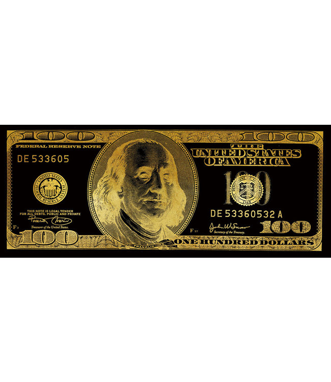 Pop Art Dollar Note Oro Negro An150xAl60cm