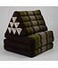 Colchón Tailandés de 3 Pliegues con Cojín Triangular Plegable 50x175x8cm Verde