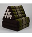 Coussin Tahaïlandais Triangulaire Matelas 3 Parties 50x175x8cm Vert
