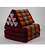 Thai Triangle Cushion Mattress Foldable Standard 50x175x8cm Burgundy Orange