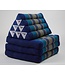 Thai Mattress Triangle Cushion Headrest 3-Fold Meditation Mat Lounge Kapok Ocean Blue